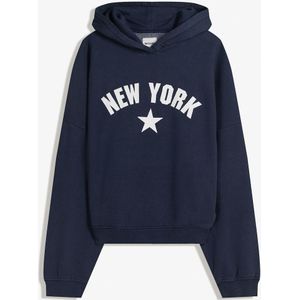 Bershka Sweatshirt  navy / wit