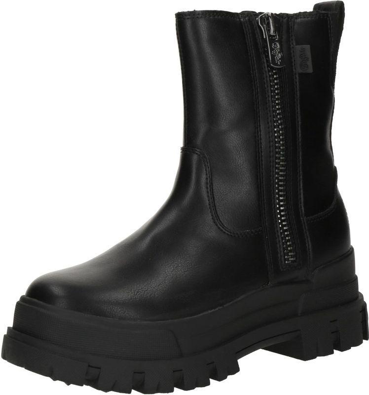 BUFFALO - ASPHA - Laarzen - Zwart - Imitatieleder - Middelhoge Hak