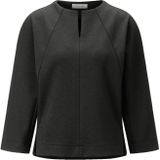 Rich & Royal - Sweatshirt - Zwart - Jersey - Driekwart Mouw