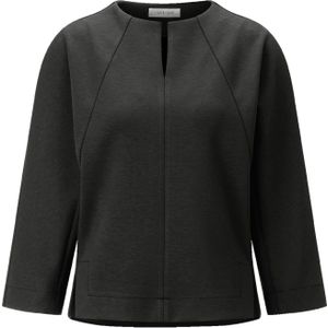 Rich & Royal - Sweatshirt - Zwart - Jersey - Driekwart Mouw