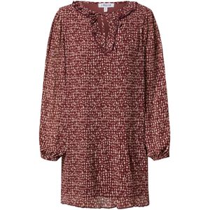 EDITED Jurk 'Adeline'  gemengde kleuren / rood