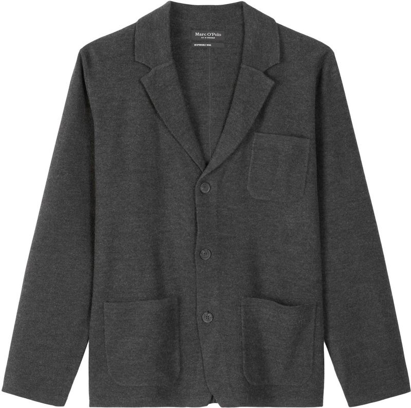 Marc O'Polo - Regular Fit - Wollen Colbert - Reverskraag - Scheerwolmix
