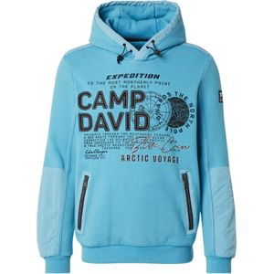 CAMP DAVID Sweatshirt  azuur / zwart / wit