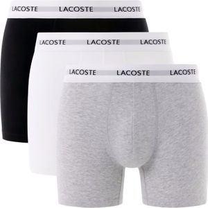 LACOSTE Boxershorts  grijs gemêleerd / zwart gemêleerd / wit