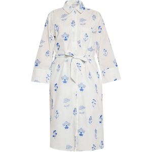 usha - Midi-jurk - Katoen - Met Bloem Borduursel - Met Ceintuur