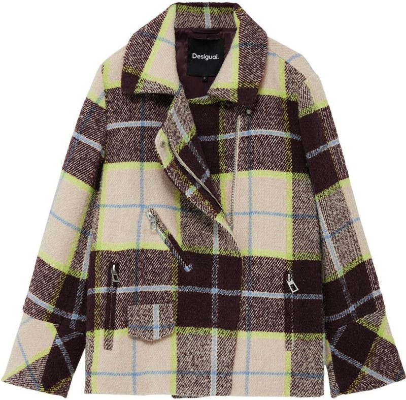 Desigual - Winterjas - Bruin - Korte Pasvorm - Licht Gevoerd