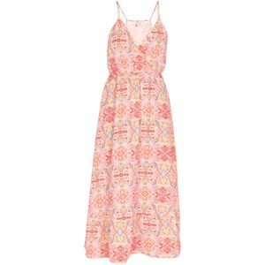 IZIA Zomerjurk  lichtblauw / donkergeel / oudroze / cranberry