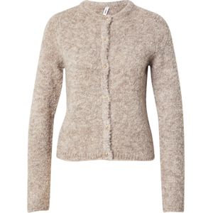 ONLY Gebreid vest 'ONLCILLE'  donkerbeige