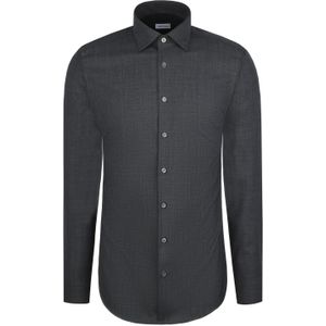Seidensticker - Businessoverhemd - Grijs - Slim 1/1 Kent Kraag Uni