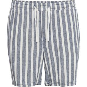 !Solid Broek 'Fried'  smoky blue / wit