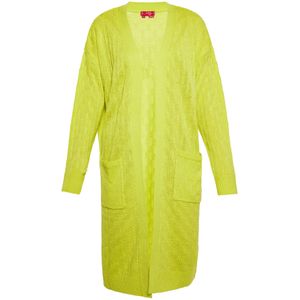 swirly Gebreid vest  limoen