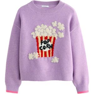 Next Trui  lavendel / rood / zwart / wit