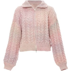 Sookie Gebreid vest  honing / oudroze