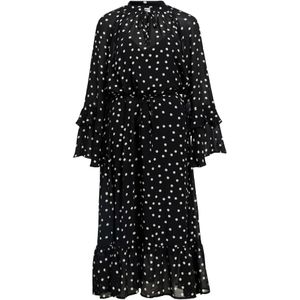 OBJECT Jurk 'OBJGina'  zwart / wit