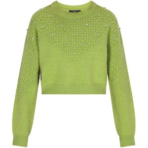 faina Trui  groen / neongroen