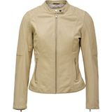 Salsa Jeans - 21010383 - Leren Jas - Beige - Slim Fit