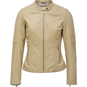 Salsa Jeans - 21010383 - Leren Jas - Beige - Slim Fit