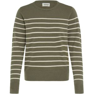 Oxmo Trui 'Fkeana'  beige / olijfgroen