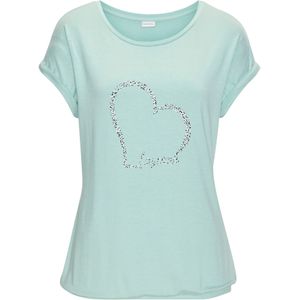 Lascana - Shirt - Mint - Korte Mouwen - Zachte Viscose-Stretch