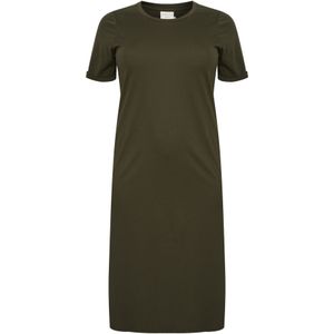 KAFFE CURVE Jurk 'Caline'  kaki