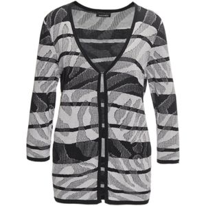Goldner Gebreid vest  lichtgrijs / zwart