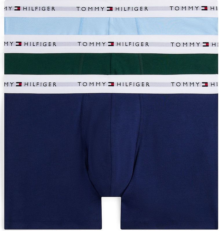 Tommy Hilfiger - Boxershort - Orn Grn/Prp Nvy/Vess Blu - 3P BOXER BRIEF - Met Langere Pijpen