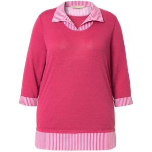 MIAMODA Trui  framboos / lichtroze / wit