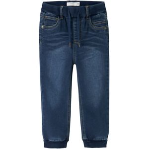 NAME IT - Baggy Jeans - Blauwzwart - Gevoerd met Fleece