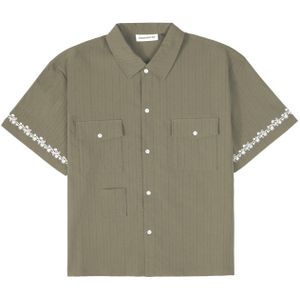 Prohibited Overhemd 'Western'  groen / wit