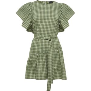 Willa Jurk 'PETER'  ecru / olijfgroen