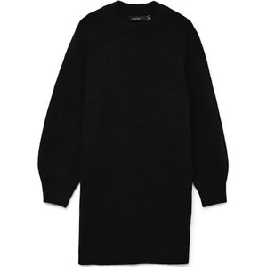 Vmbesti - Korte Jurk - Gebreide Jurk - Mini-lengte - Lange Mouwen