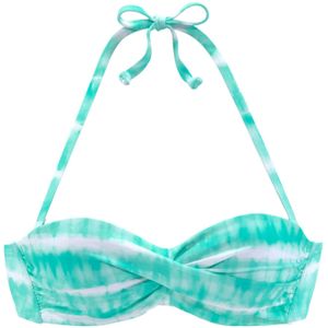 Bikini - Gedessineerd - Turquoise - Wit - Gewatteerd