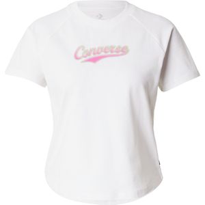 CONVERSE Shirt  groen / rosa / wit