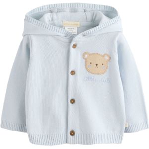 Next Gebreid vest  camel / pastelblauw