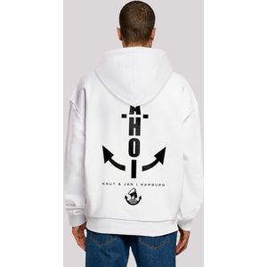 F4NT4STIC Sweatshirt 'Ahoi Anker Knut & Jan Hamburg'  zwart / wit