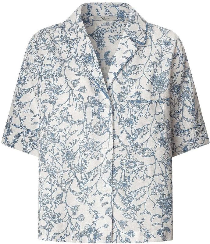 Pepe Jeans Blouse 'Doris'  smoky blue / wit