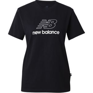 new balance Shirt  zwart / wit
