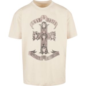 F4NT4STIC Shirt 'Guns 'n' Roses'  sand / grijs