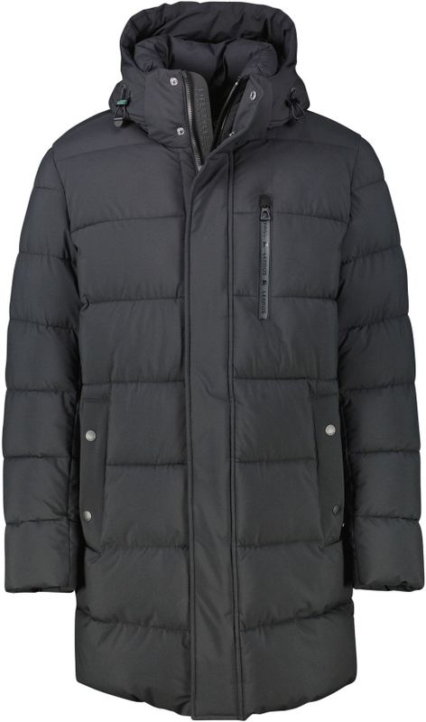 Gewatteerd jack met capuchon en borstzak