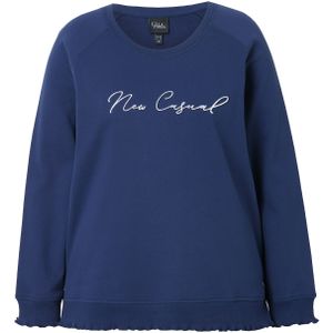 Ulla Popken Sweatshirt  donkerblauw / wit