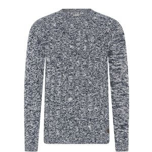 !Solid Trui 'SDRicco'  blauw gemêleerd