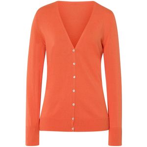 Vesten - Oranje - 100% Katoen - Lange Mouwen - Knoopsluiting