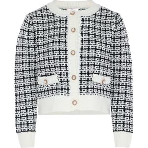 aleva Gebreid vest  zwart / wit