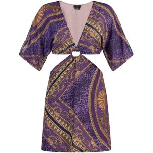 faina Jurk  bruin / goud / sering / zwart