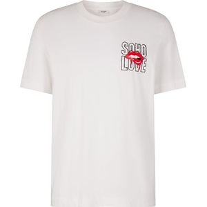 JOOP! Jeans Shirt 'Edik'  rood / zwart / offwhite