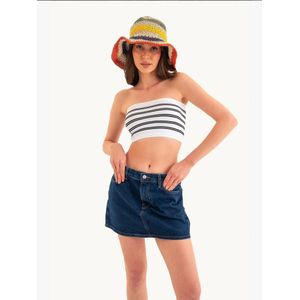 Hiccup Gebreide top  zwart / wit