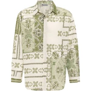 Dandalo Overhemd  groen / olijfgroen / pastelgroen / wolwit