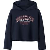 NAME IT Sweatshirt 'NKFVIALA'  navy / rosa / magenta / wit