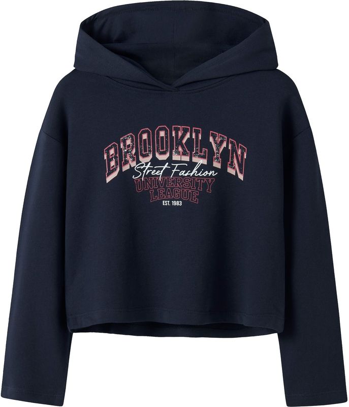 NAME IT Sweatshirt 'NKFVIALA'  navy / rosa / magenta / wit