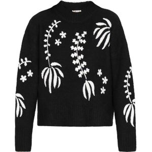 IZIA Oversized trui  zwart / wit